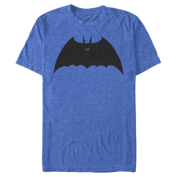 Men's Batman Winged Caped Crusader Symbol  Graphic Tee Royal Blue Heather Small