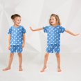 thumbnail image 5 of Summer Short Sleeve Pajama Sets Bear White Patterns Sleepwear Nighty 95% Cotton (5-14Y), 5 of 7