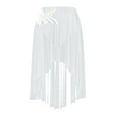 thumbnail image 3 of SiiRoh Women Rhinestone Lyrical Ballet Dance Skirt High Low Dance Practice Skirt Ballroom Dancewear White XXL, 3 of 5