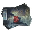 thumbnail image 1 of Ambesonne Grunge Place Mats Set of 4, Old Armchair Messy House, Standard Size, Pale Green Red Black, 1 of 6