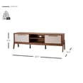 thumbnail image 5 of New Pacific Direct Heaton 60.5" Wood Low-profile TV Stand in Brown/Walnut, 5 of 8