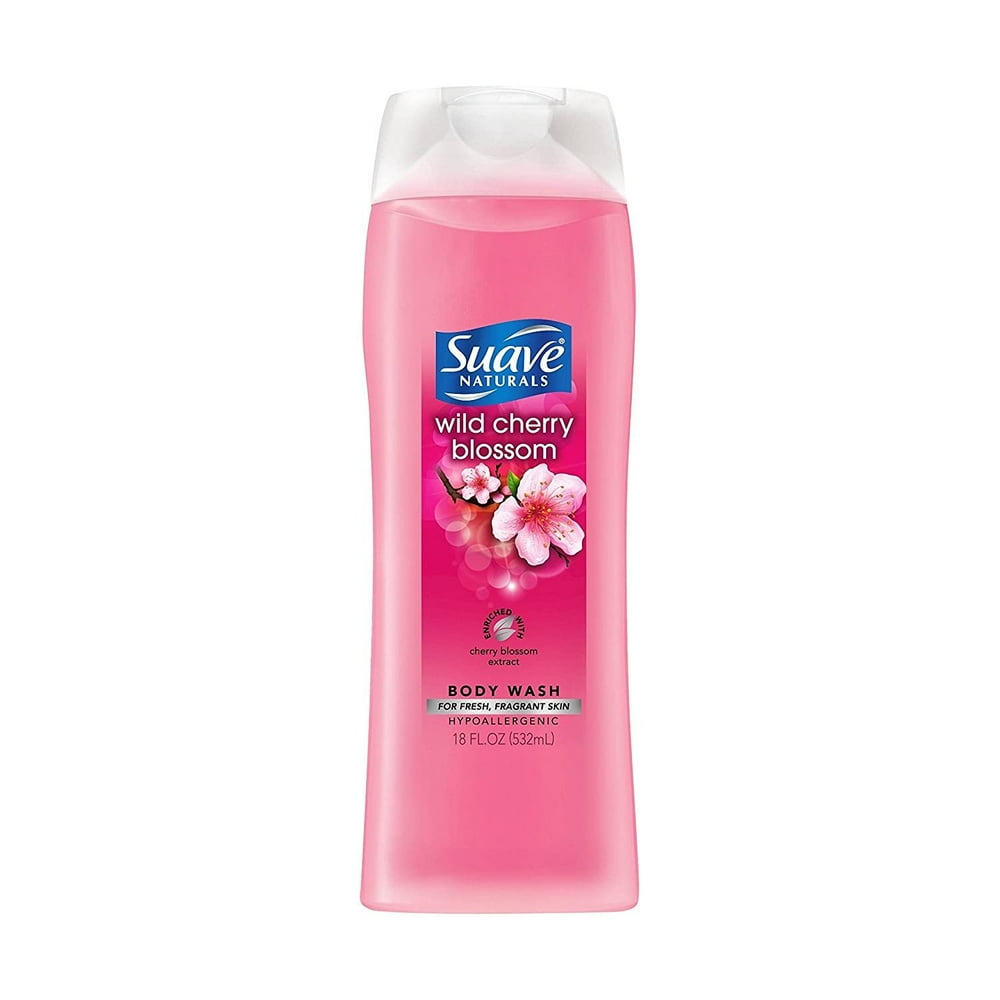 Suave Essentials Body Wash Wild Cherry Blossom 18 oz