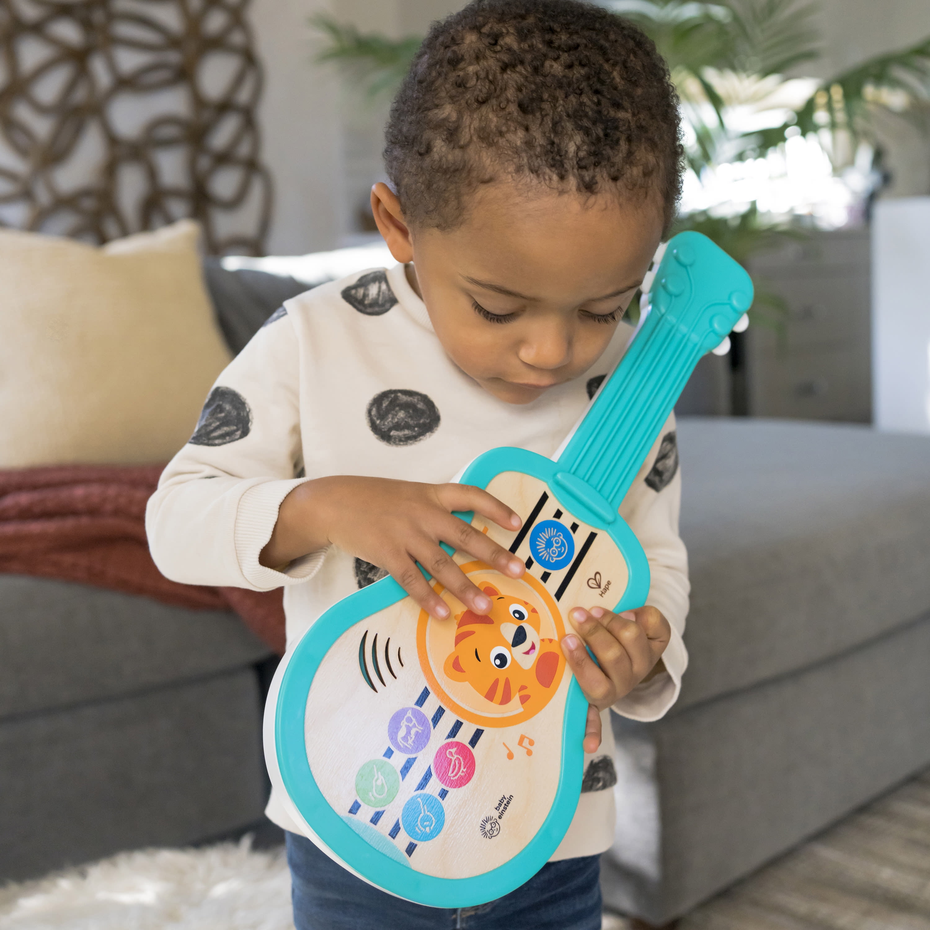 Baby Einstein Sing & Strum Magic Touch Ukulele Wooden Musical Baby Toy, Unisex, Ages 6 months+
