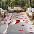 thumbnail image 2 of Christmas Outdoor Rug for Patio/Deck/Porch, Non-Slip Large Area Rug 4 x 6 Ft, Cute Santa Claus Reindeer Red Xmas Balls Snowy Grey Indoor Outdoor Rugs Washable Area Rugs, Camping Rug Carpet Runner, 2 of 8