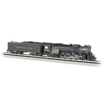 Bachmann Industries C&O Kanawha #2724 N Scale 2-8-4 Berkshire Steam Locomotive &