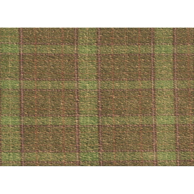 Ahgly Company Machine Washable Indoor Rectangle Transitional Caramel Brown Area Rugs, 4' x 6'