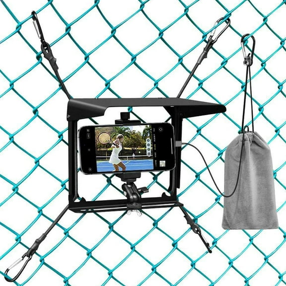 Professional Phone Fence Mount Fence Attachment Tennis Game Shootings Phones Holder for Recording Baseball, Football