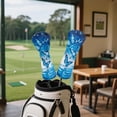 thumbnail image 3 of Uorisanigo Golf Club Head Cover 3PCS Set, Driver Headcovers, Fairway Woods Head Covers, Hybrids Headcover, Blue Butterfly Golf Club Covers with Soft Lining for Extra Clubs Protection, 3 of 7