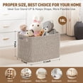thumbnail image 3 of 3 Pack Storage Basket, 11"x11"x9" (18L) Rectangle Woven Baskets for Storage, Cotton Rope Basket for toys, Towel Baskets, Closet Organizer Bins Shelves Organizer, Decorative Basket(Brown), 3 of 7