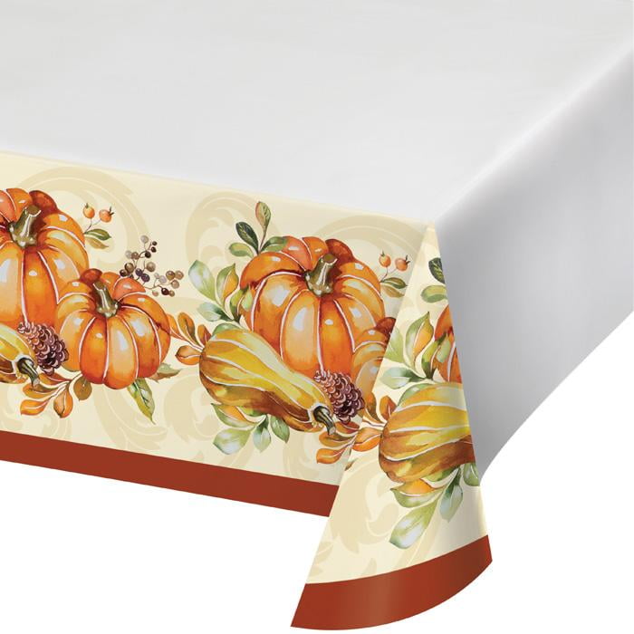 Creative Converting Autumn Wreath Plastic Party Tablecloth