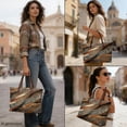 thumbnail image 4 of Eheartsgir Animal Patchwork Print Shoulder Bags with Portable with Inner Pocket, Lightweight Tote Bag for Women for Daily Travel, 4 of 6