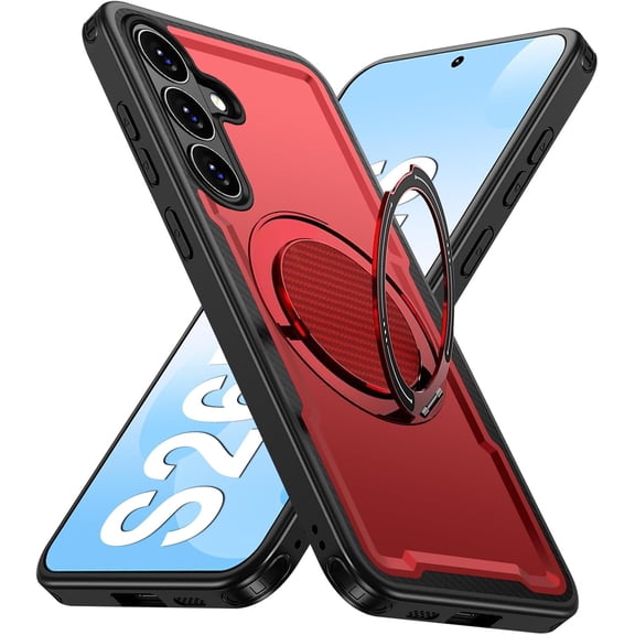 REQO for Samsung Galaxy S26 Plus Case Compatible with Mag-Safe, 360 Rotating Ring Holder, Magnetic Kickstand Case, Military Grade Shockproof Phone Case, with Ring Stand, TPU & PC Material