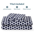 thumbnail image 6 of Bare Home Ultra-Soft Sheet Set - Premium 1800 Collection - Deep Pockets - 4-Pieces - Full, Pennytile - White/Midnight, 6 of 6