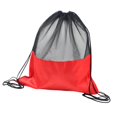 thumbnail image 2 of Mochila de malla con cordón ajustable, bolsa de baloncesto, mochila de día, tela de malla ligera Oxford Rojo, 2 of 9