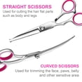 thumbnail image 3 of Hennt 4-Piece Pet Grooming Scissors Set, Stainless Steel Kit with Safety Tips for Dogs & Cats, 2 Colors, 3 of 7