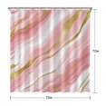 thumbnail image 5 of Pink and Gold Marble Texture Shower Curtain 72x72in ,Bathroom Decorative Shower Curtains Set with 12 Hooks,Modern Waterproof Washable Shower Curtain, 5 of 5