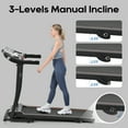 thumbnail image 4 of Aukfa Home Folding Treadmill with Pulse Sensor, 2.5 HP Quiet Brushless, 7.5 MPH, 300LBS Weight Capacity, Walking Jogging Machine with Incline, 4 of 8