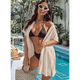 thumbnail image 5 of Traje de Baño para Mujer, con Botones, para Playa, Color Albaricoque, Talla XL, 5 of 6