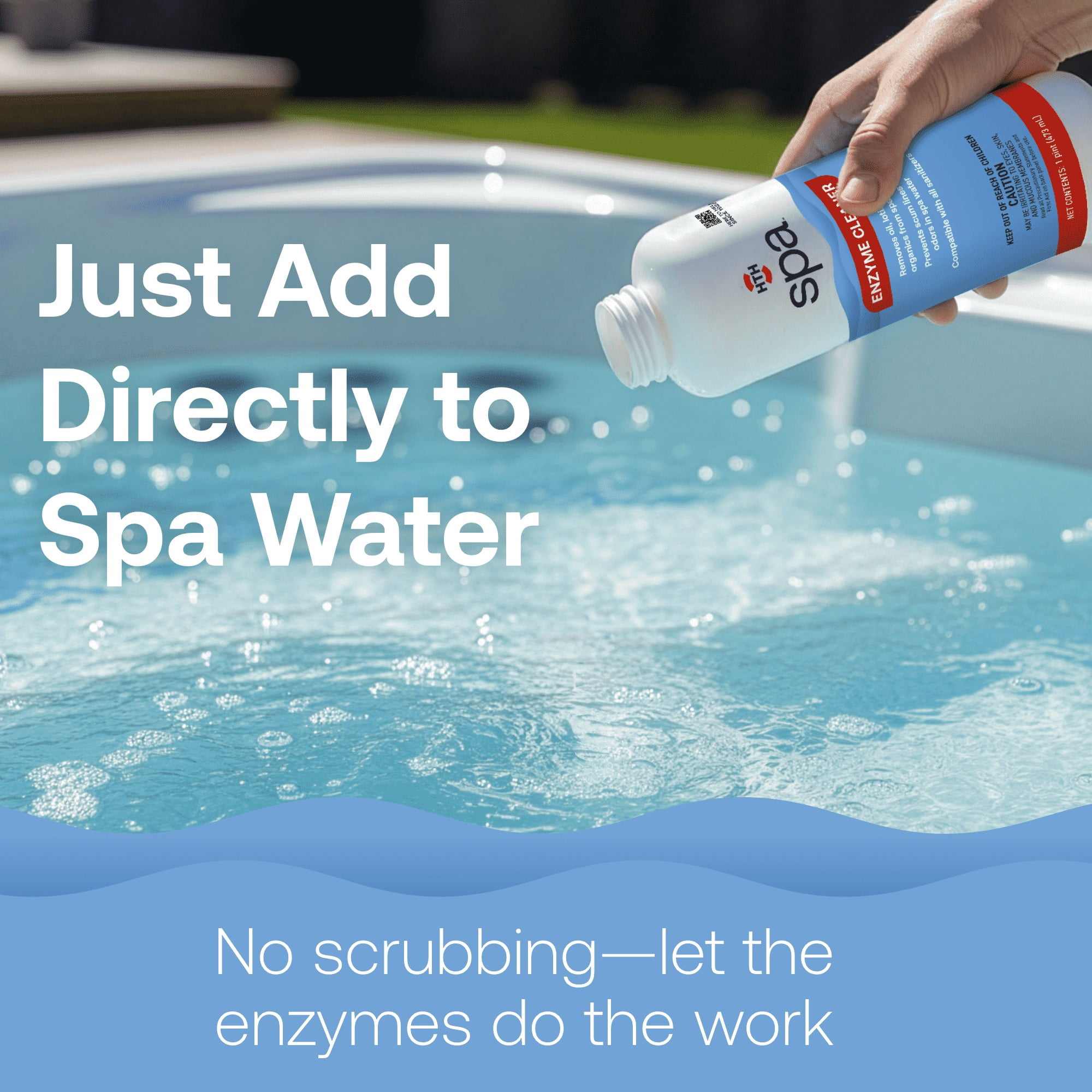 HTH Spa Care Enzyme Cleaner, 16 oz - Liquid Spa Water Treatment