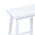thumbnail image 5 of Mainstays Indoor 29" Counter Height Backless Saddle Wood Stool Set of 2 In White, 5 of 8