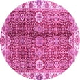 thumbnail image 1 of Ahgly Company Indoor Round Abstract Pink Modern Area Rugs, 8' Round, 1 of 4