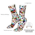 thumbnail image 4 of Uemuo Mexican Bright Style for 16in Socks, Cotton Socks Sports Socks Knee High Socks Comfortable Socks For Men, Women, 4 of 7