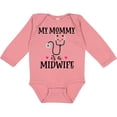 thumbnail image 3 of Inktastic Midwife Mom Baby Girls Long Sleeve Baby Bodysuit, 3 of 5