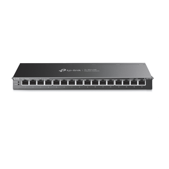 TP-Link 16-Port Gigabit Desktop Switch with 16-Port PoE - 16 Ports - Gigabit Ethernet - 10/100/1000Base-T - 3 Layer Supported - 144.28 W Power Consumption - 120 W PoE Budget - Twisted Pair - PoE P...