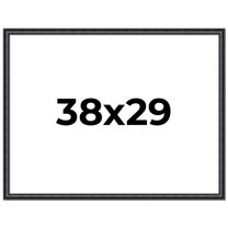 38x29 Frame Black Real Wood Picture Frame Width 1.25 inches | Interior Frame Depth 0.5 inches |