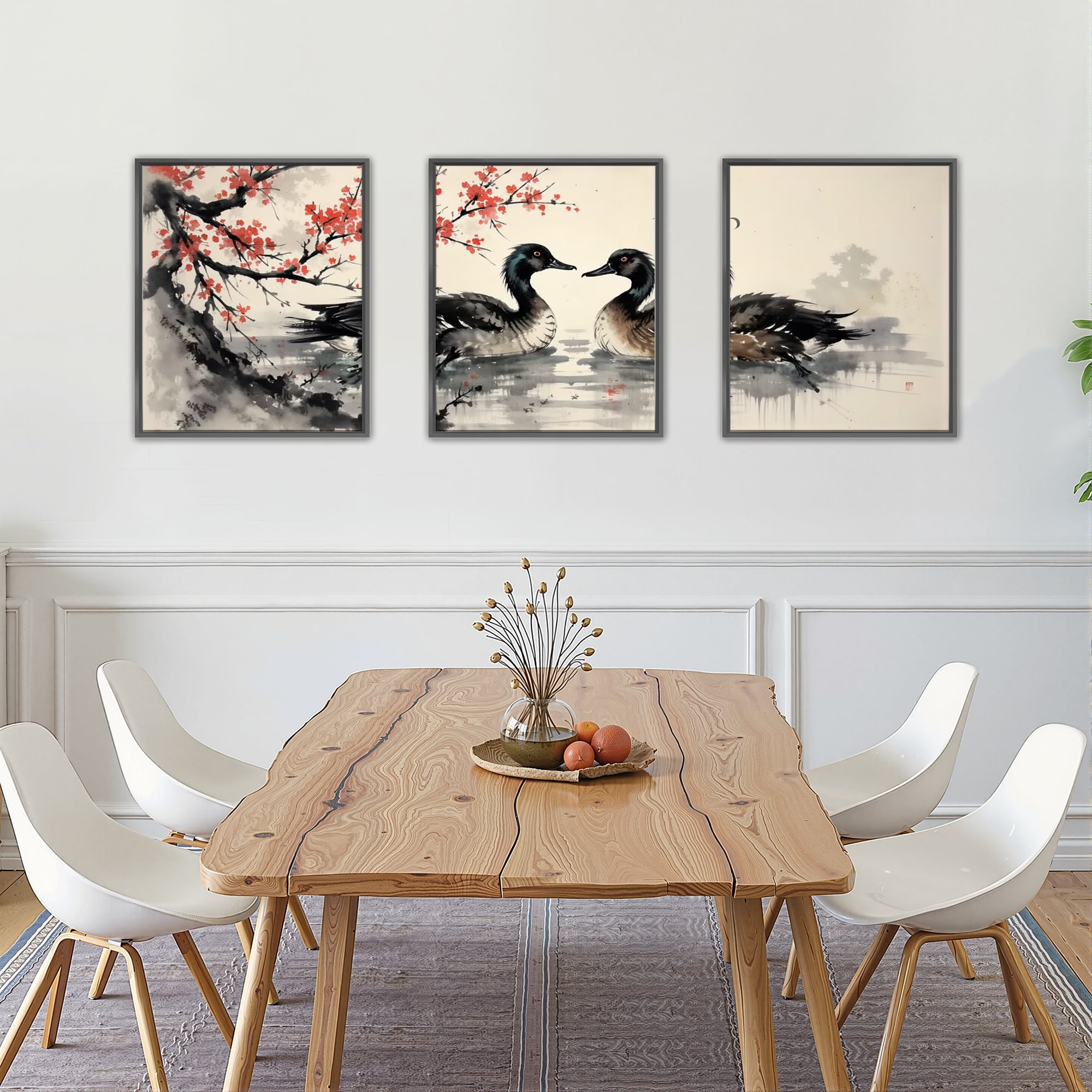 MAYEERTY Modern Abstract Wall Art Painting, Living Room Decor, Black Aluminum Alloy Frame, 15.7"x11.8"
