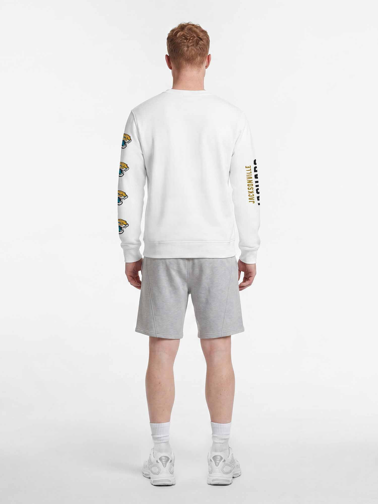 Jacksonville Jaguars Reebok Mens White Crew Sweatshirt