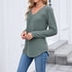thumbnail image 5 of Ailaofu Women Tops Long Sleeve Shirts V Neck Loose Fit Soft Casual Solid Color T-Shirts Fall Clothing, 5 of 6