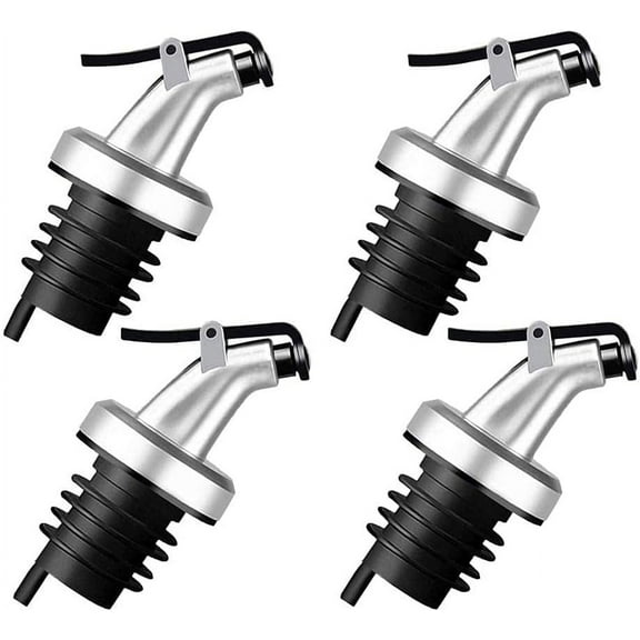 4 Packs Olive Oil Dispenser Pour Spouts Kit, Oils Dispenser Sets, Oil Bottle Stopper for Olive Oil, Wine, Vinegar, Soy Sauce, Leak-Proof Oil spouts