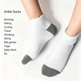 thumbnail image 3 of 5 Pairs Ankle Compression Socks for Women & Men, Low Cut Sport Socks for Running, Athletic, Cycling, White, 3 of 6
