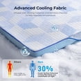 thumbnail image 3 of CHITOOMA 3 Inch King Mattress Topper,Medium-Firm Support Gel Memory Foam Topper with Removable Cooling Cover,Pressure Relief Bed Topper, CertiPUR-US Certified Foam, 3 of 9