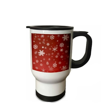 

Winter Snowflakes Red Travel Mug