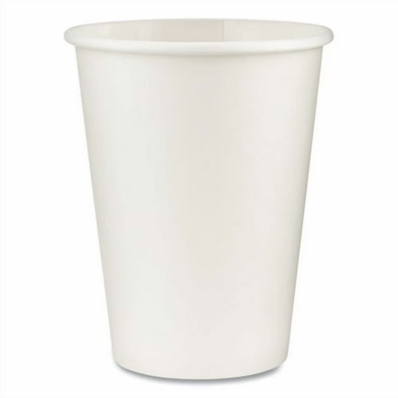 Paper Hot Cups, 12 Oz, White, 50/sleeve, 20 Sleeves/carton | Bundle of 2