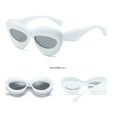 thumbnail image 2 of White Sunglasses Female Women UV400 Protection Elegant Shades, 2 of 2
