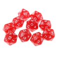 thumbnail image 2 of Juguetes Juegos de Dados Hugo 10 Piezas 20 Caras 25mm Rojo, 2 of 6