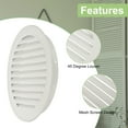 thumbnail image 3 of Round Soffit Vent, Aluminum Alloy Wall Vent Grille Cover for Exhaust Light Gray 12 Inch, 3 of 7