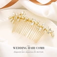 thumbnail image 2 of Rhinestone Bride Wedding Hair Comb Rose Gold Bridal Hair Piece Crystal Hair Accessories for Women and Girls (C-Rose Gold), 2 of 4