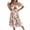 Cream, variant on Women‘s Boho Floral Summer Midi Dress Puff Sleeve Square Neck A Line Flowy Dresses Smocked Wedding Guest Dresses