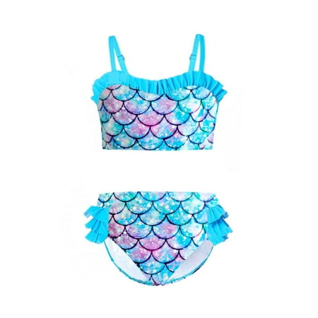 

Esho Toddler Girls Two-Piece Swimsuits Kids Beach Swimwear Bikini Bathing Suit 2-9T