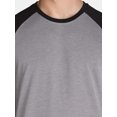 thumbnail image 3 of George Men's and Big Men’s Raglan Crewneck Tee with Long Sleeves, Sizes S-3XL, 3 of 6