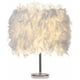 thumbnail image 1 of Lámpara de mesa moderna de plumas blancas, lámpara de escritorio, dormitorio para habitación de niños |PARA, 1 of 1