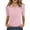 Pink, variant on Womens Polo Shirts Short Sleeve V Neck Knitted Casual Office Tops Summer Pullover 2XL