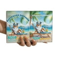 thumbnail image 3 of Australian Shepherd Hello Summer Beach Theme with Sunglasses and Tropical Cocktail Travel Passport Wallet Aussie Dog Lover Gifts PU Leather Passport Holder Cover - 00009, 3 of 5