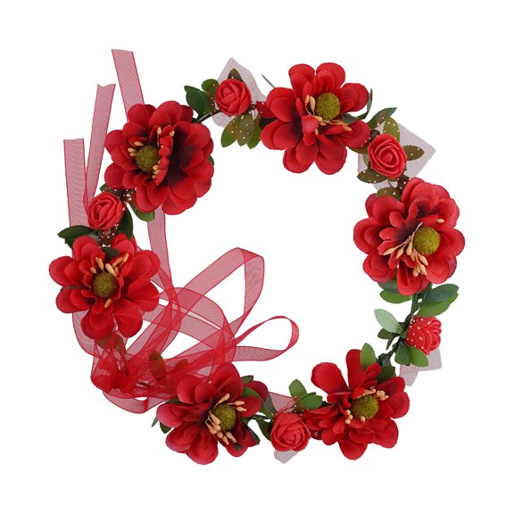 Flower Headband for Head Hair Band Wreath Festival Decors for Outdoor Wedding Bridesmaid