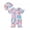 Pink, variant on Bagilaanoe Toddler Baby Girl One-Piece Swimsuit Floral Print Short Sleeve Zipper Rashguard Swimwear + Swimming Cap 3M 6M 9M 12M 18M 24M 3T Kids Jumpsuit Bathing Suit