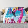 thumbnail image 1 of Balery Tropical Flamingo Summer Manta de Franela con Dibujo, Lujo Ultra Suave y Cálido, Antipelusa y Resistente a las Arrugas para Cama, Sofá, Camping -80"x60", 1 of 6